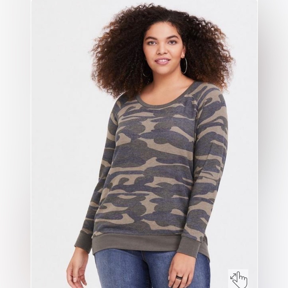 Super Soft Plush Crew Neck Raglan Sweatshirt size:1